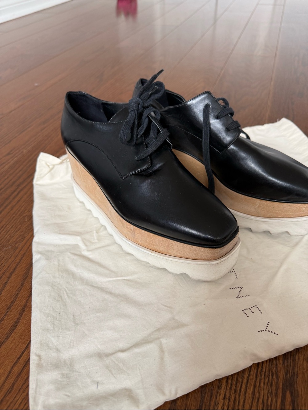 Stella McCartney Black Elyse Platform Derbys
